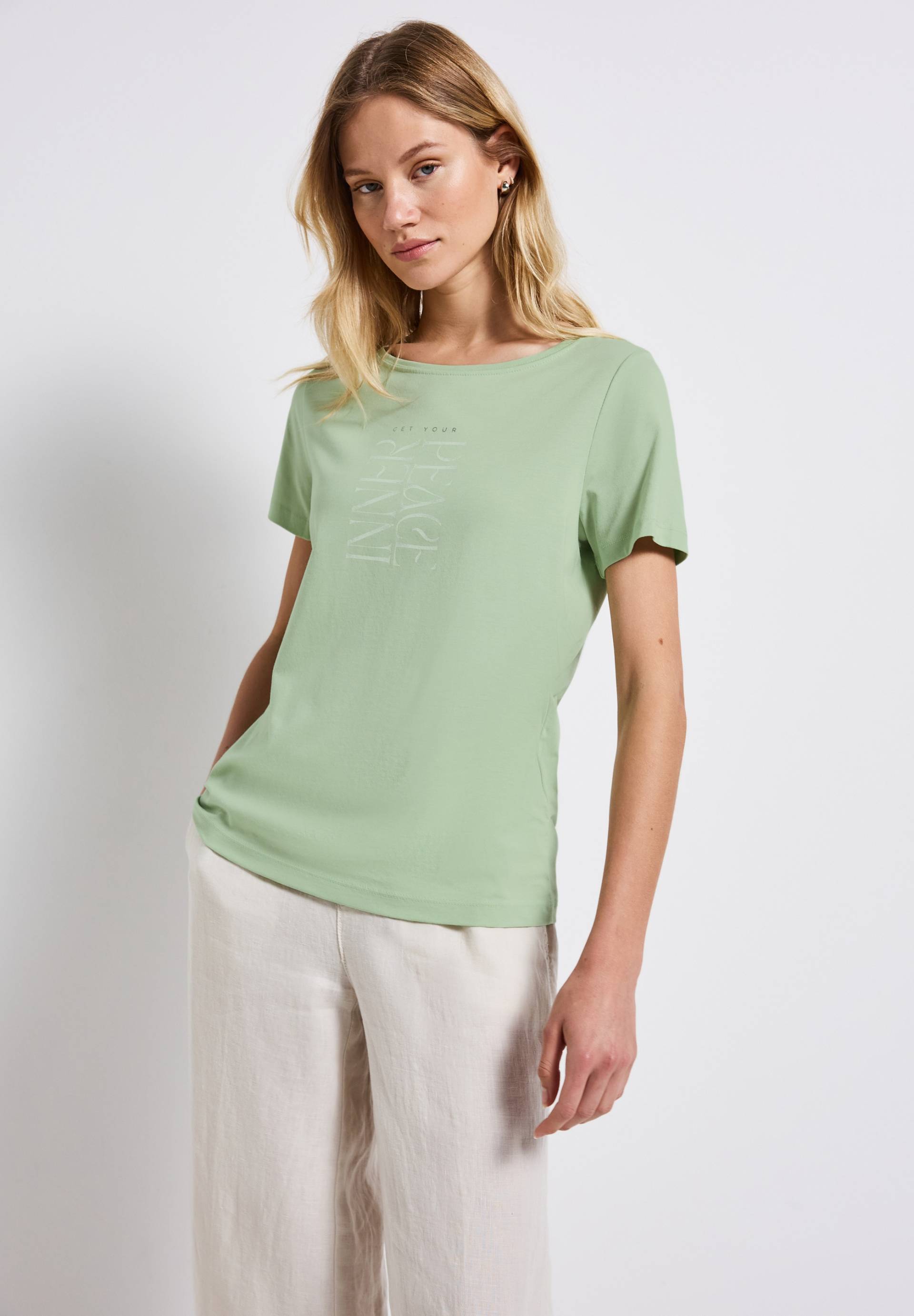 STREET ONE Shirttop, mit Wording Print STREET ONE Shirttop, mit Wording Print von Street One