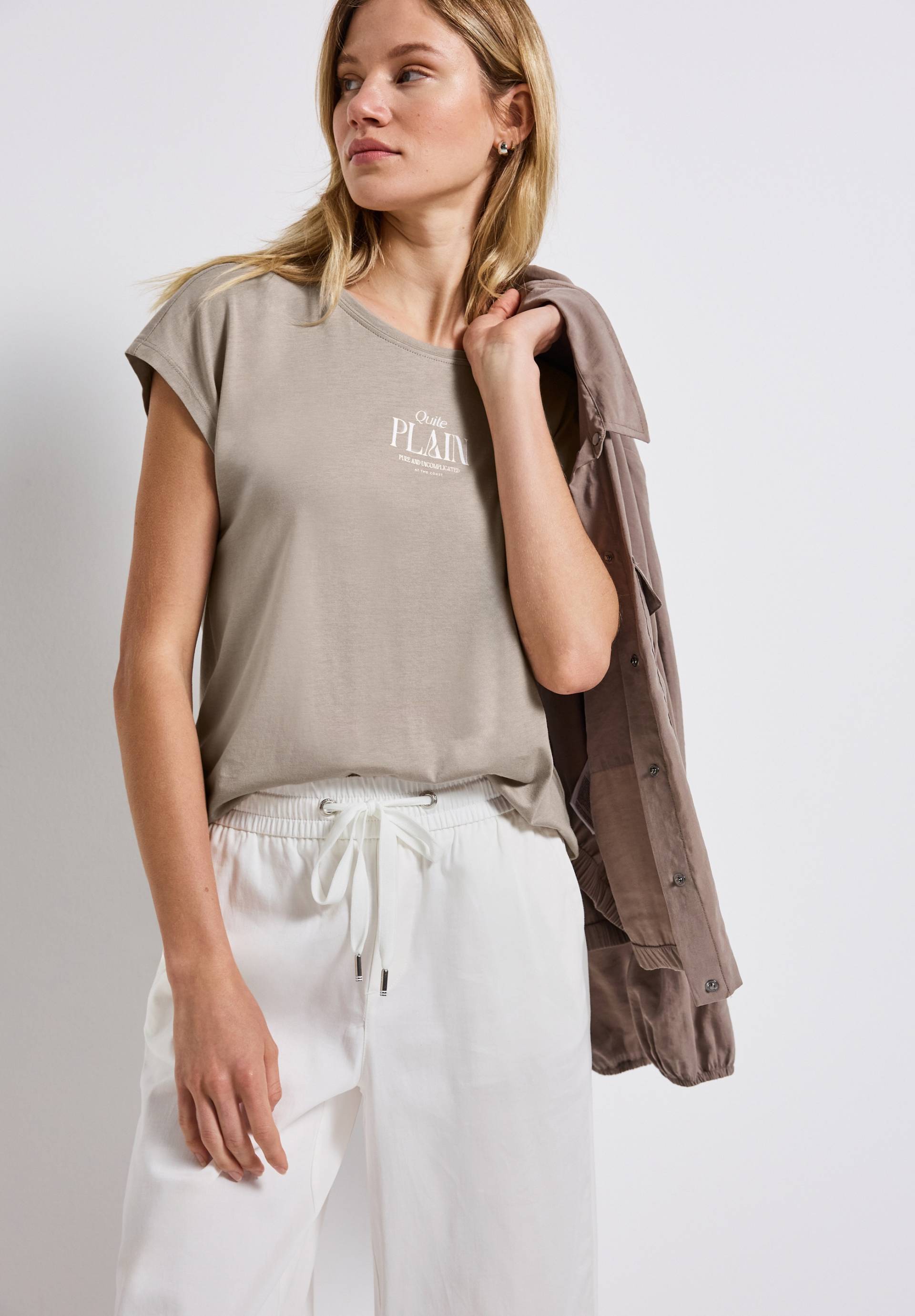 STREET ONE Shirttop, mit Wording Print STREET ONE Shirttop, mit Wording Print von Street One
