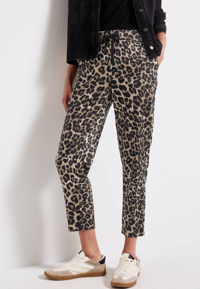STREET ONE Stoffhose »Style Bonny«, mit Leo-Print von Street One