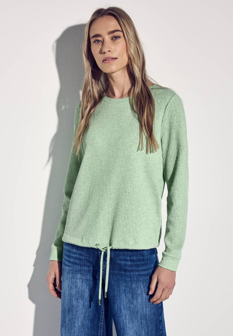 STREET ONE Sweatshirt, Struktur-Optik, mit elastischem Saum mit Tunnelzug von Street One