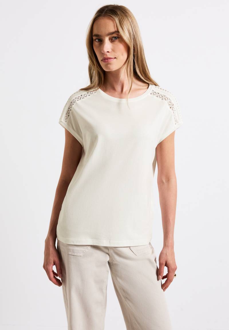 STREET ONE T-Shirt, mit Häkeldetails von Street One