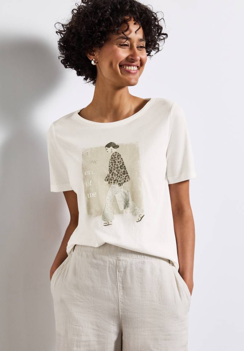 STREET ONE T-Shirt, mit Print und schimmerndem Folien-Wording von Street One