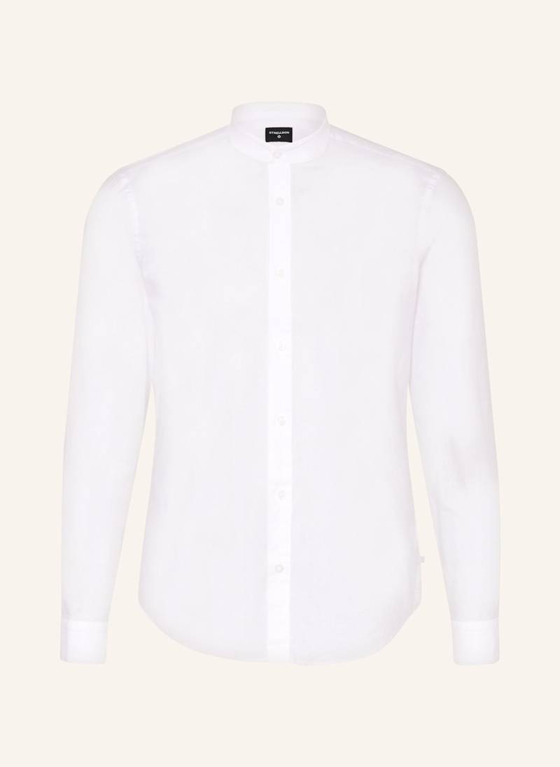 Strellson Hemd Cornel-W Regular Fit Mit Leinen weiss von Strellson