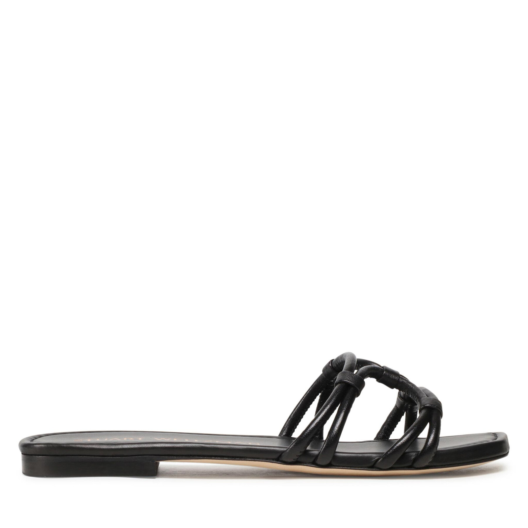 Pantoletten Stuart Weitzman Wovenknotslidesandal SA616 Black von Stuart Weitzman