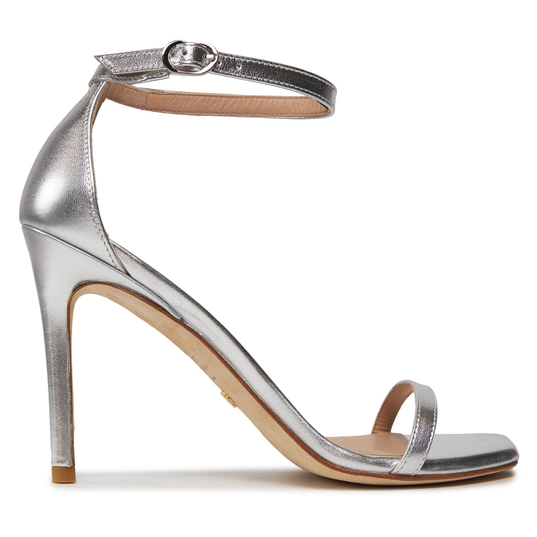 Sandalen Stuart Weitzman Nudistcurve 100 Sanda SA178 Silver von Stuart Weitzman