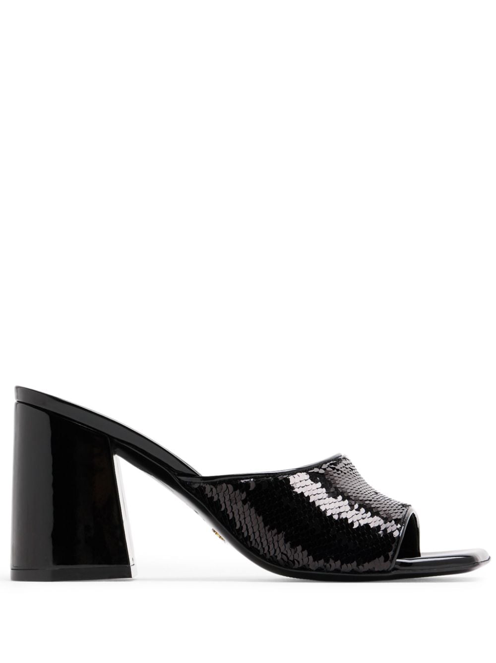 Stuart Weitzman 85mm sequin-embellished leather mules - Black von Stuart Weitzman