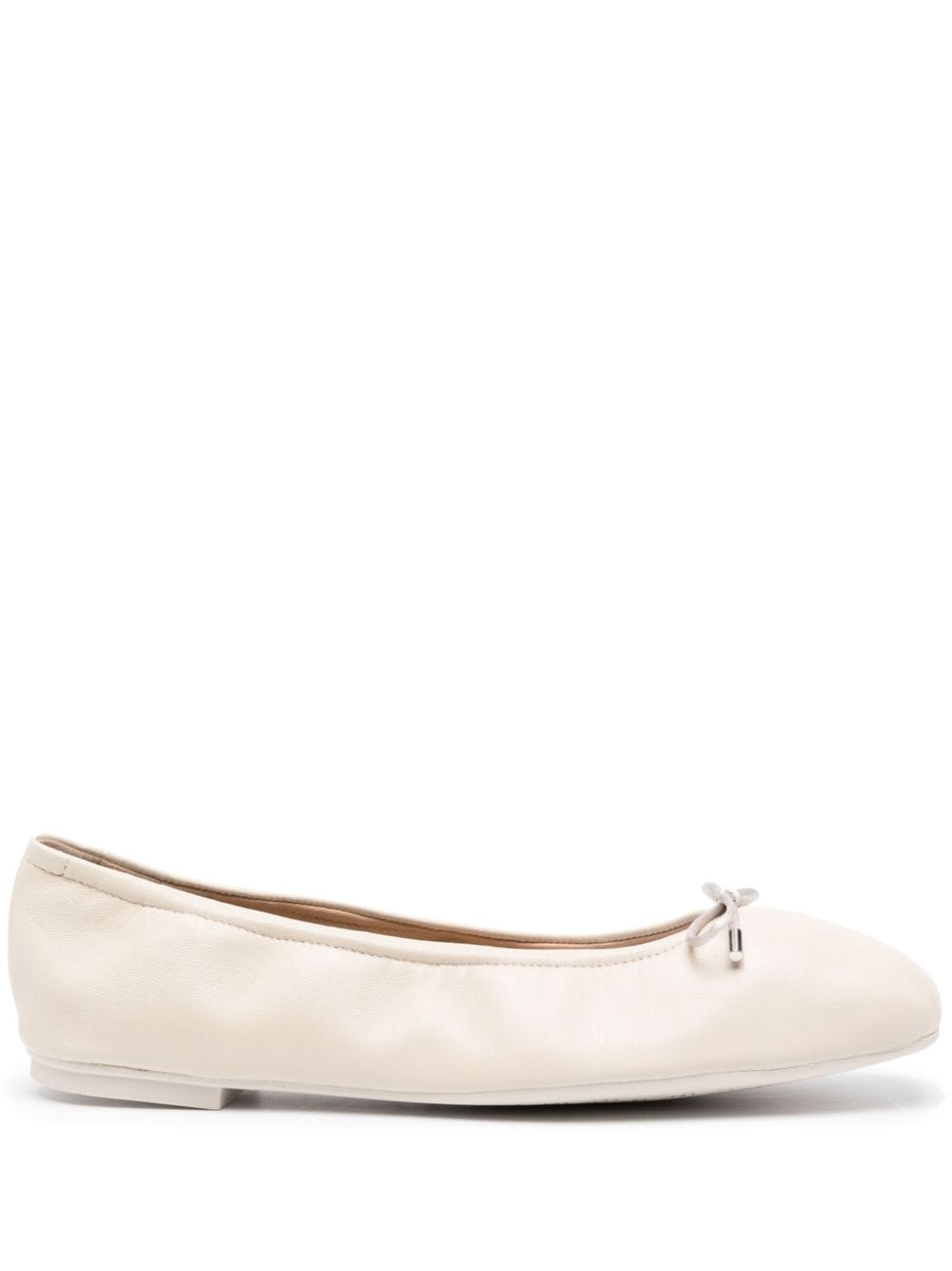 Stuart Weitzman Bardot 10mm bow-detail ballerina shoes - Neutrals von Stuart Weitzman