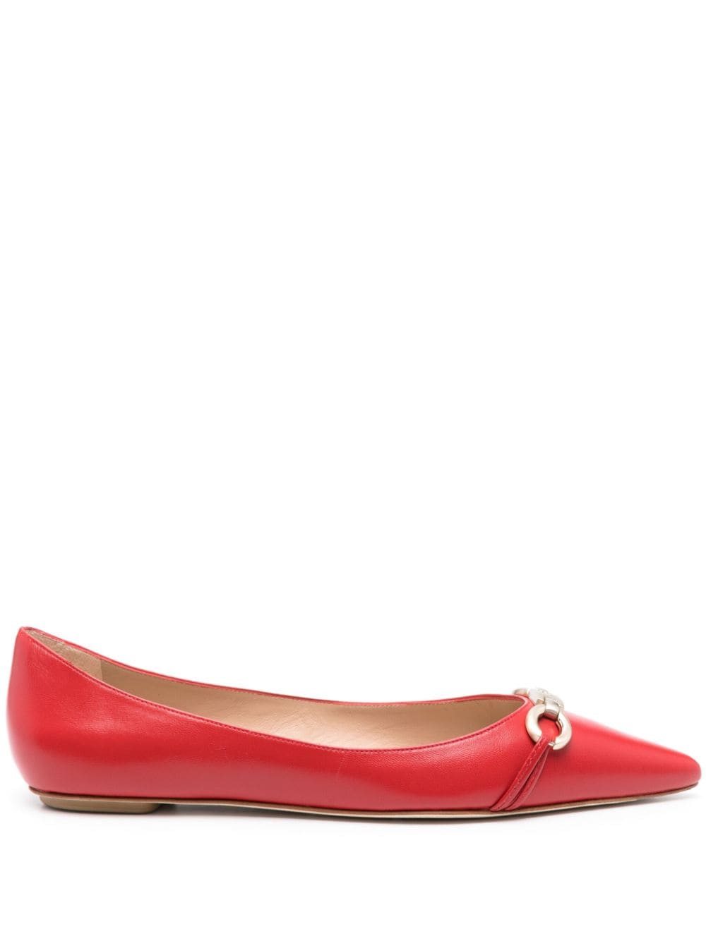 Stuart Weitzman Emilia embellished ballet pumps - Red von Stuart Weitzman