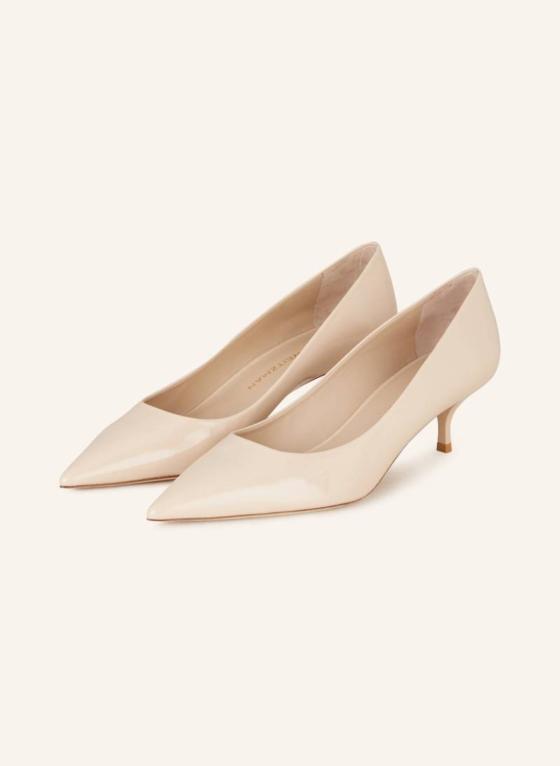 Stuart Weitzman Lack-Pumps Stuart Power 50 beige von Stuart Weitzman