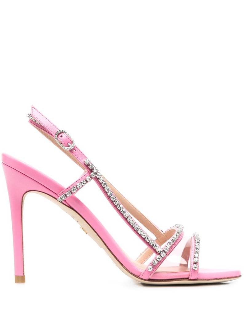 Stuart Weitzman Mondrian Glam crystal-embellished 100mm sandals - Pink von Stuart Weitzman