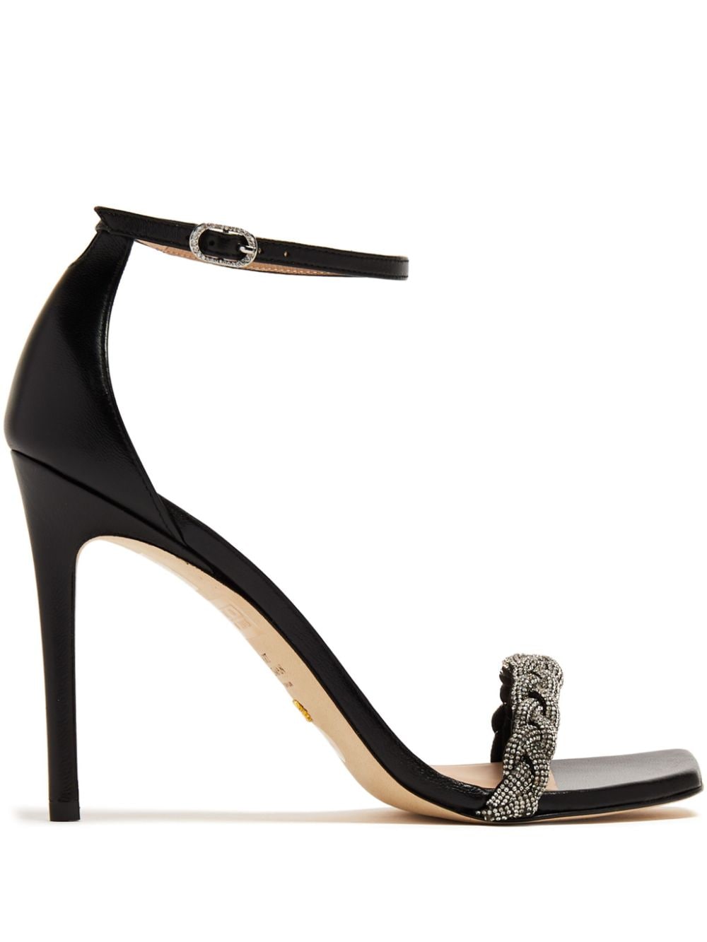 Stuart Weitzman Nudistcurve 100mm leather sandals - Black von Stuart Weitzman