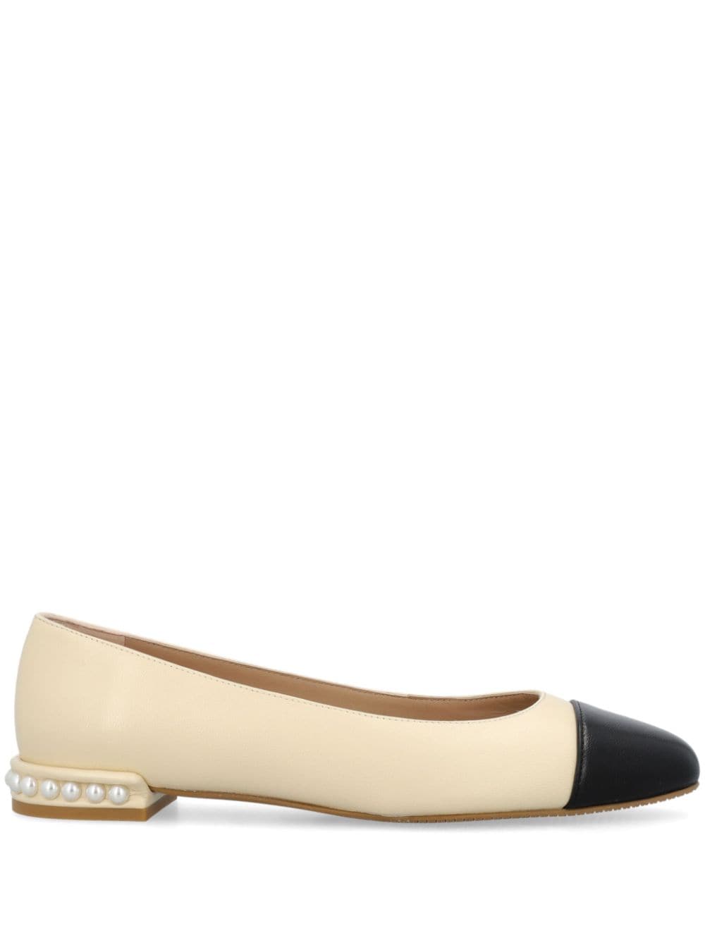 Stuart Weitzman Pearl leather ballerina shoes - Neutrals von Stuart Weitzman