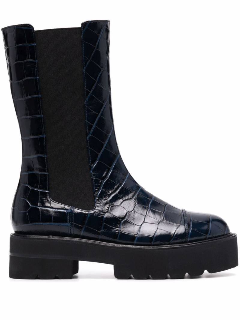 Stuart Weitzman Presley 50mm leather boots - Blue von Stuart Weitzman