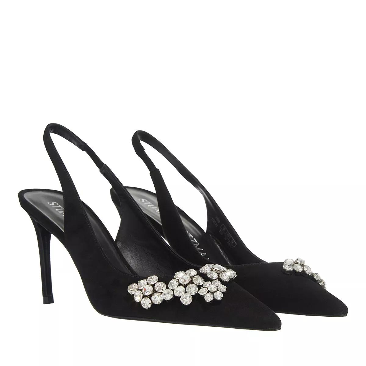 Stuart Weitzman Pumps & High Heels - Stuart Crystal Fleur 85 Slingback - Gr. 38,5 (EU) - in Schwarz - für Damen von Stuart Weitzman