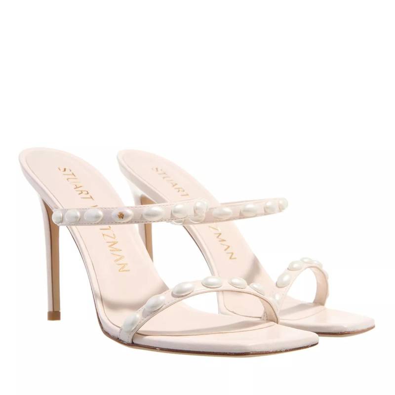 Stuart Weitzman Sandalen - Aleena Pearlita 100 Sandal - Gr. 38 (EU) - in Creme - für Damen von Stuart Weitzman
