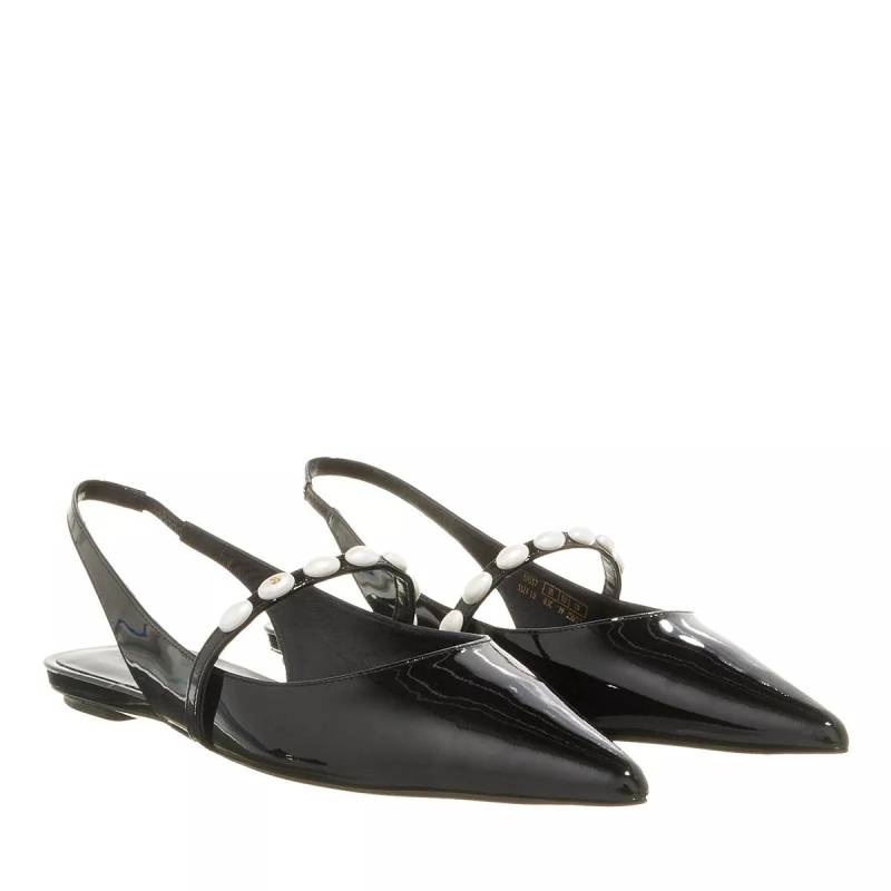 Stuart Weitzman Sandalen - Emlia Pearlita Slingback Flat - Gr. 37 (EU) - in Schwarz - für Damen von Stuart Weitzman