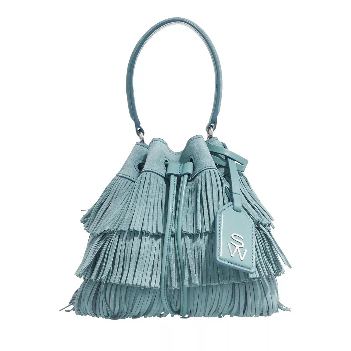 Stuart Weitzman Schultertasche - Rae Fringe Mini Bucket Bag - Gr. unisize - in Blau - für Damen Stuart Weitzman Schultertasche - Rae Fringe Mini Bucket Bag - Gr. unisize - in Blau - für Damen von Stuart Weitzman