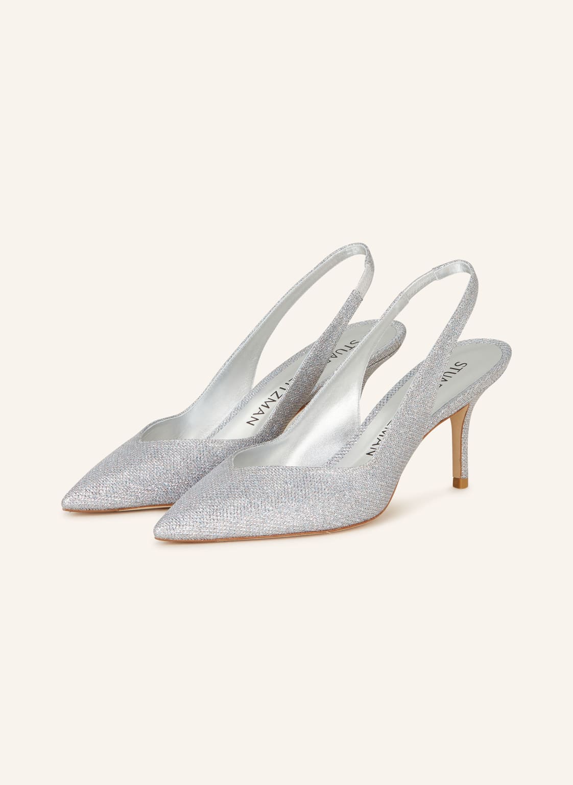 Stuart Weitzman Slingpumps Eva 75 silber von Stuart Weitzman