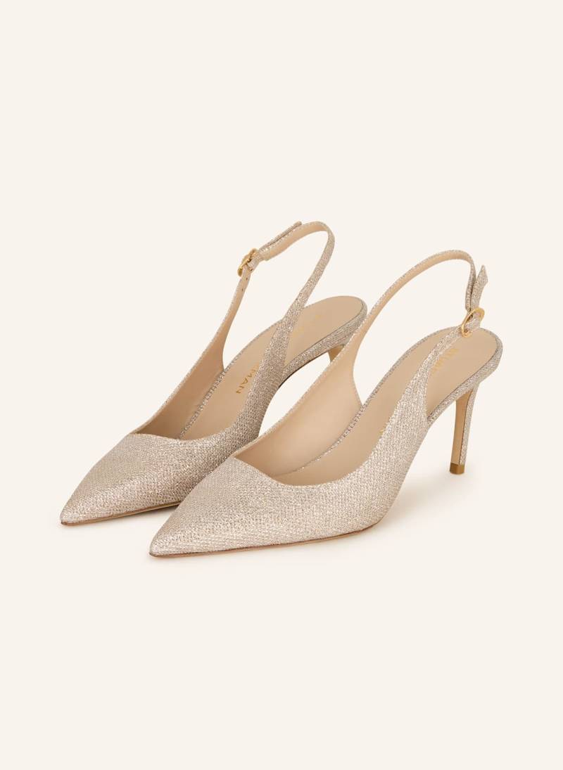 Stuart Weitzman Slingpumps Stuart Power Mit Schmucksteinbesatz silber von Stuart Weitzman