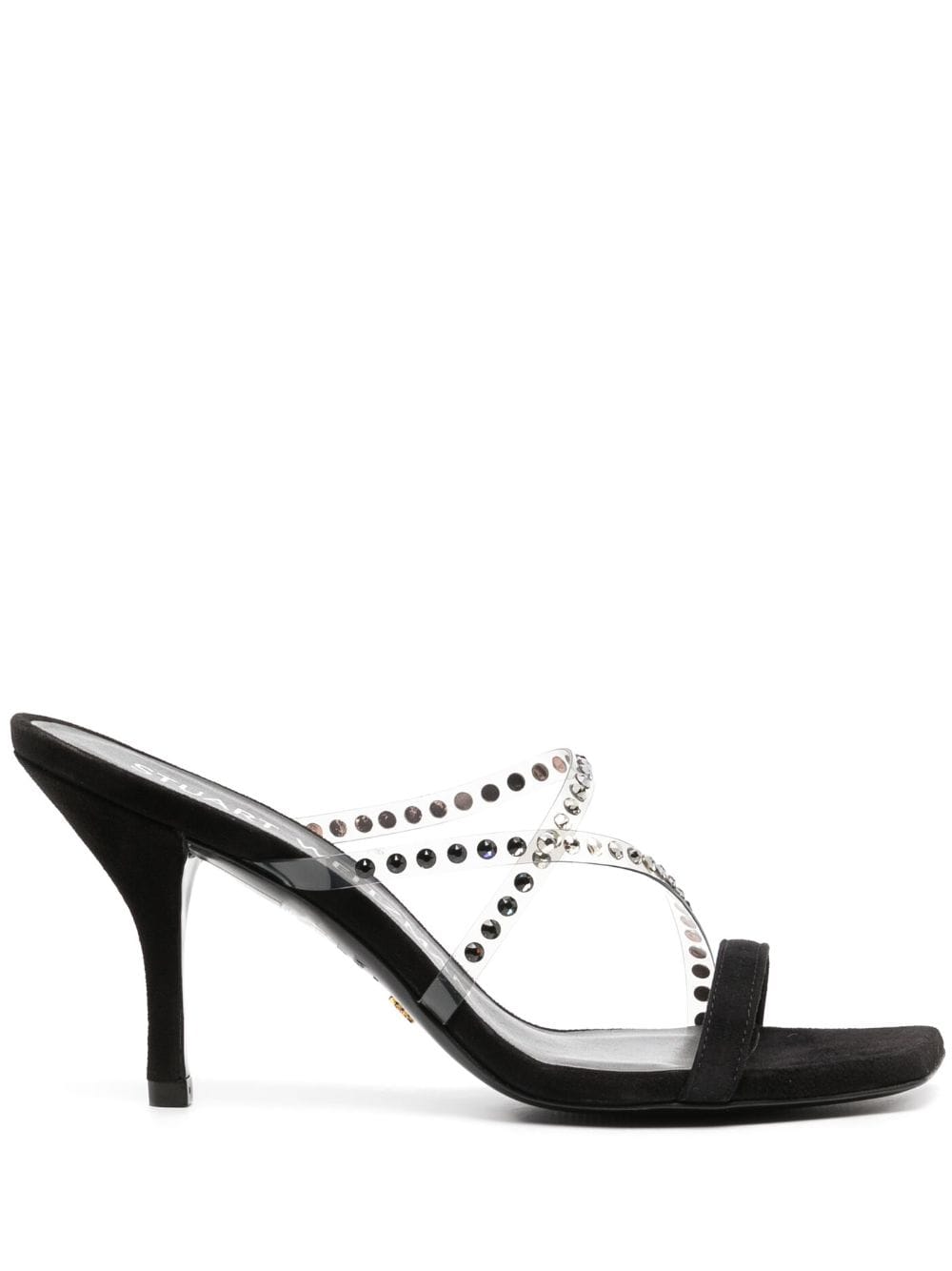 Stuart Weitzman Strapeze 85mm crystal-embellished sandals - Black von Stuart Weitzman