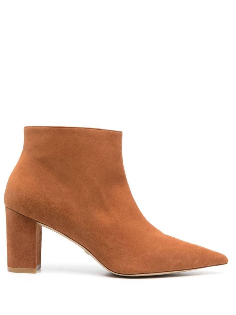 Stuart Weitzman Stuart 75mm zip ankle boots - Brown von Stuart Weitzman