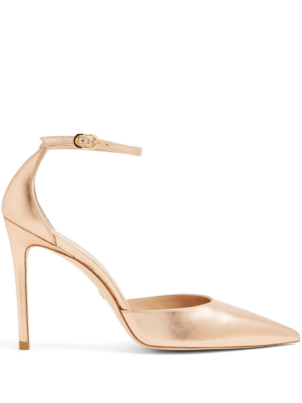 Stuart Weitzman Stuart 85mm leather pumps - Gold von Stuart Weitzman