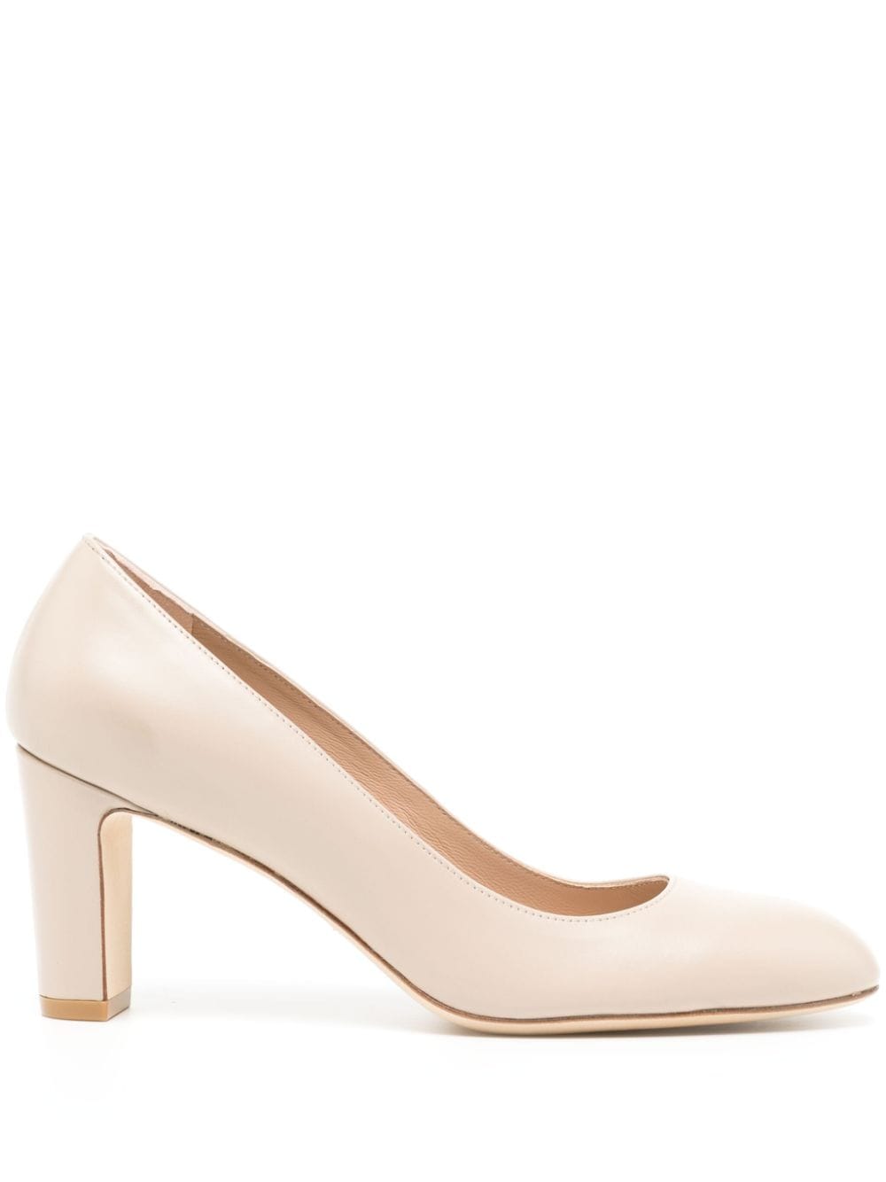 Stuart Weitzman Vida 75mm leather pumps - Neutrals von Stuart Weitzman