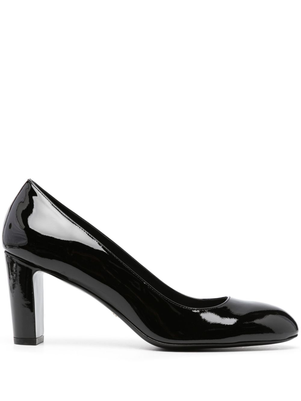 Stuart Weitzman Vida 75mm patent-finish pumps - Black von Stuart Weitzman