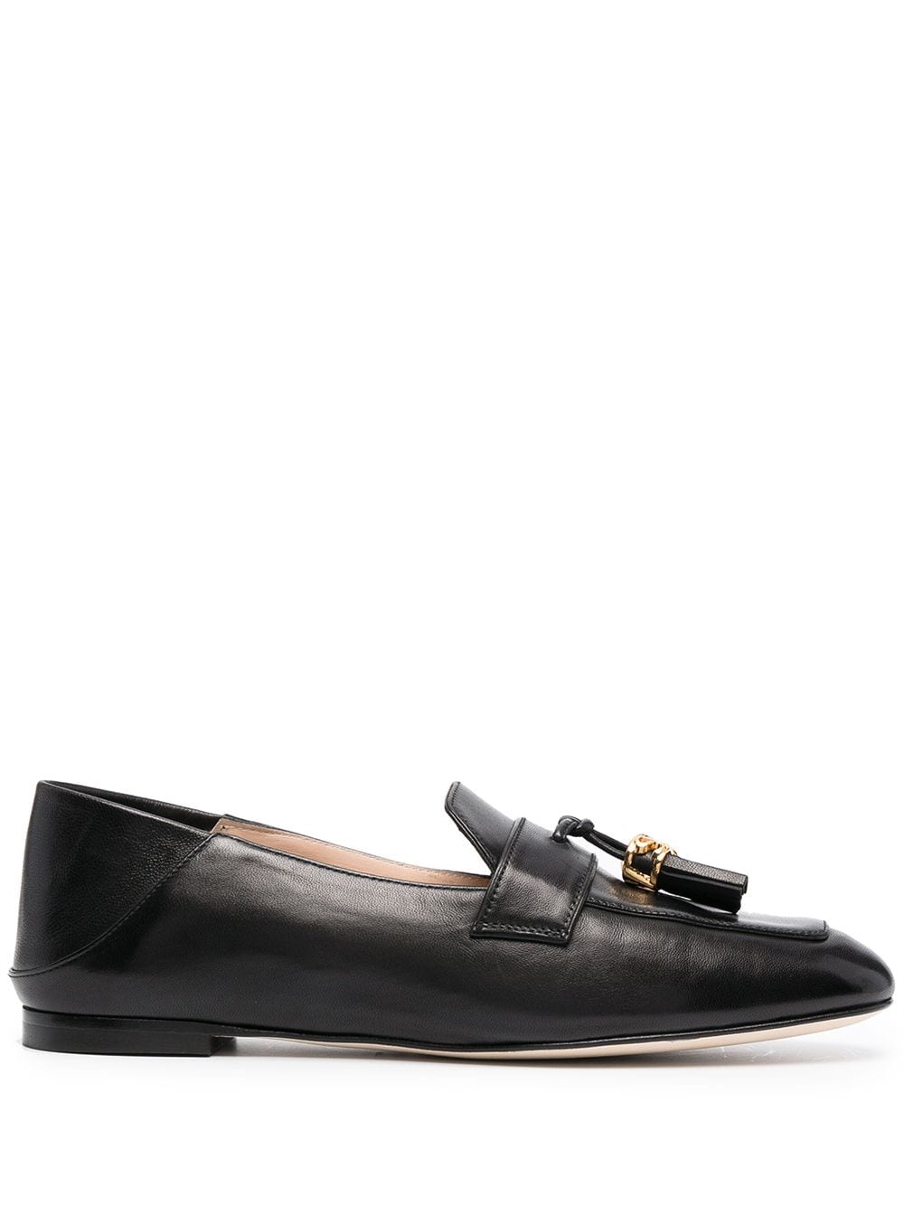 Stuart Weitzman Wylie tassel-embellished leather loafers - Black von Stuart Weitzman