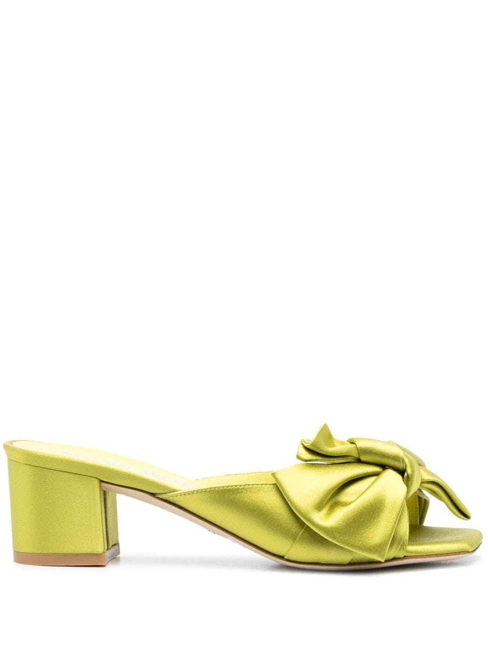 Stuart Weitzman bow-detail leather mules - Green von Stuart Weitzman