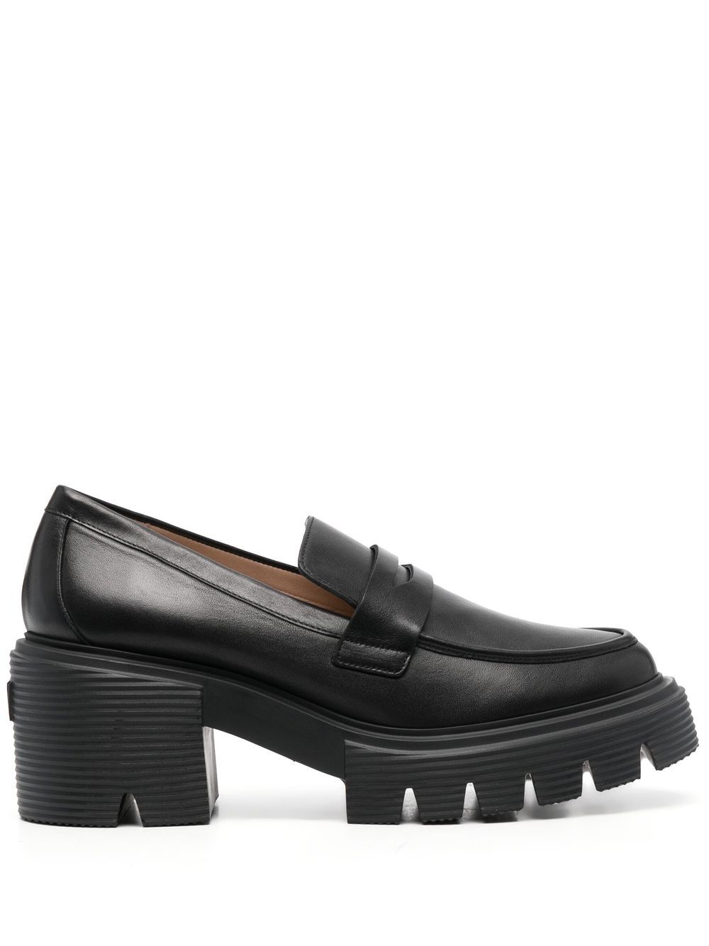Stuart Weitzman chunky-sole leather loafers - Black von Stuart Weitzman