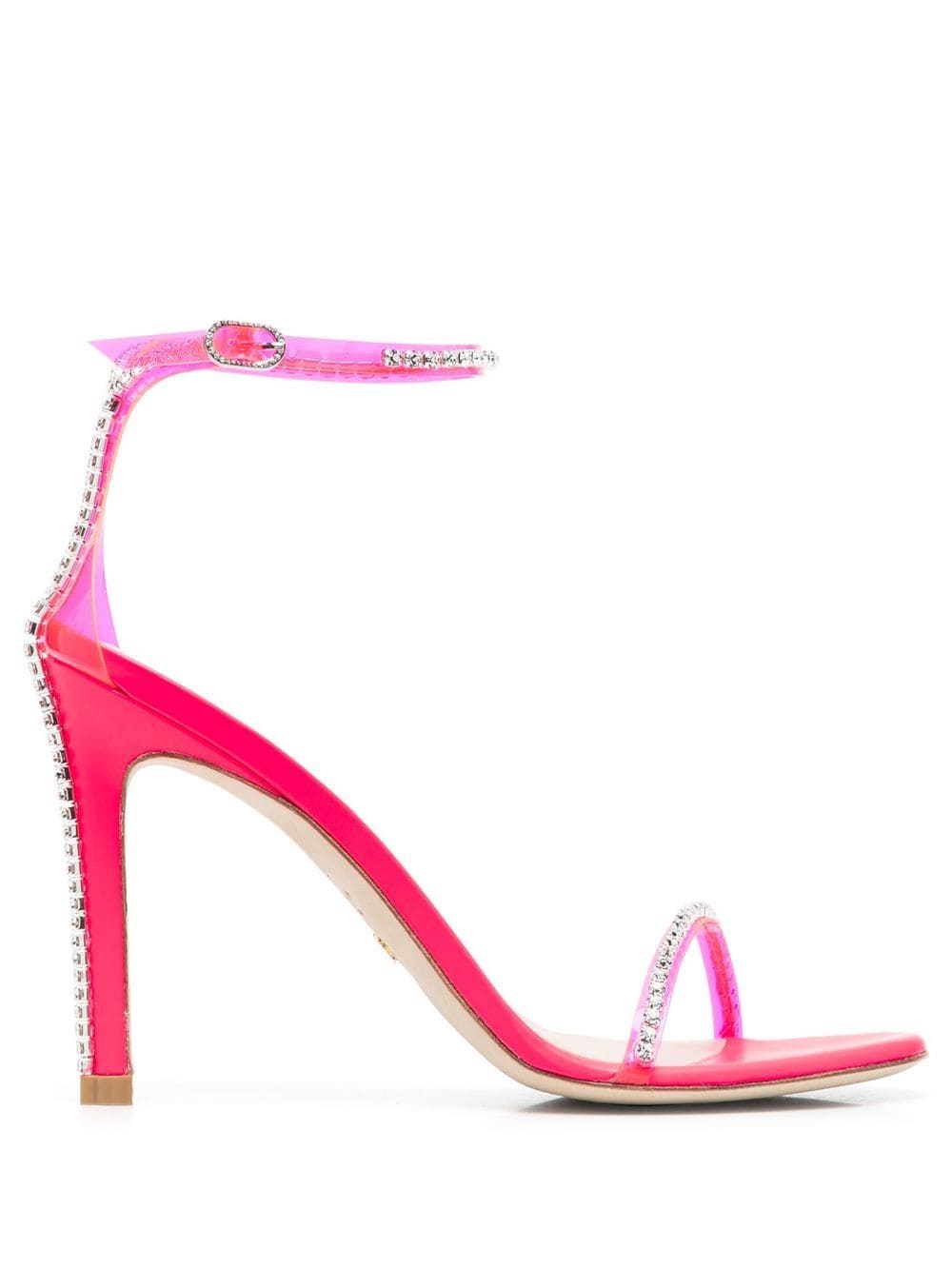 Stuart Weitzman crystal-embellished 120mm heel sandals - Pink von Stuart Weitzman