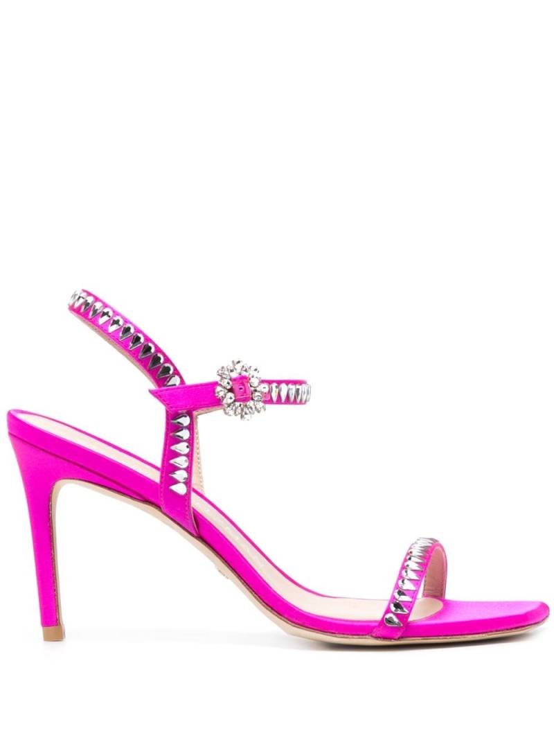 Stuart Weitzman crystal-embellished leather sandals - Pink von Stuart Weitzman