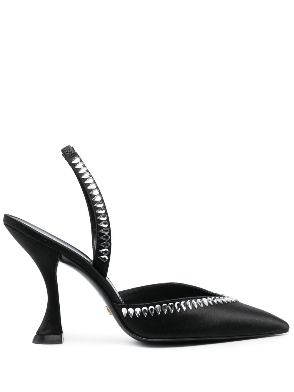 Stuart Weitzman crystal-embellished slingback 110mm pumps - Black von Stuart Weitzman