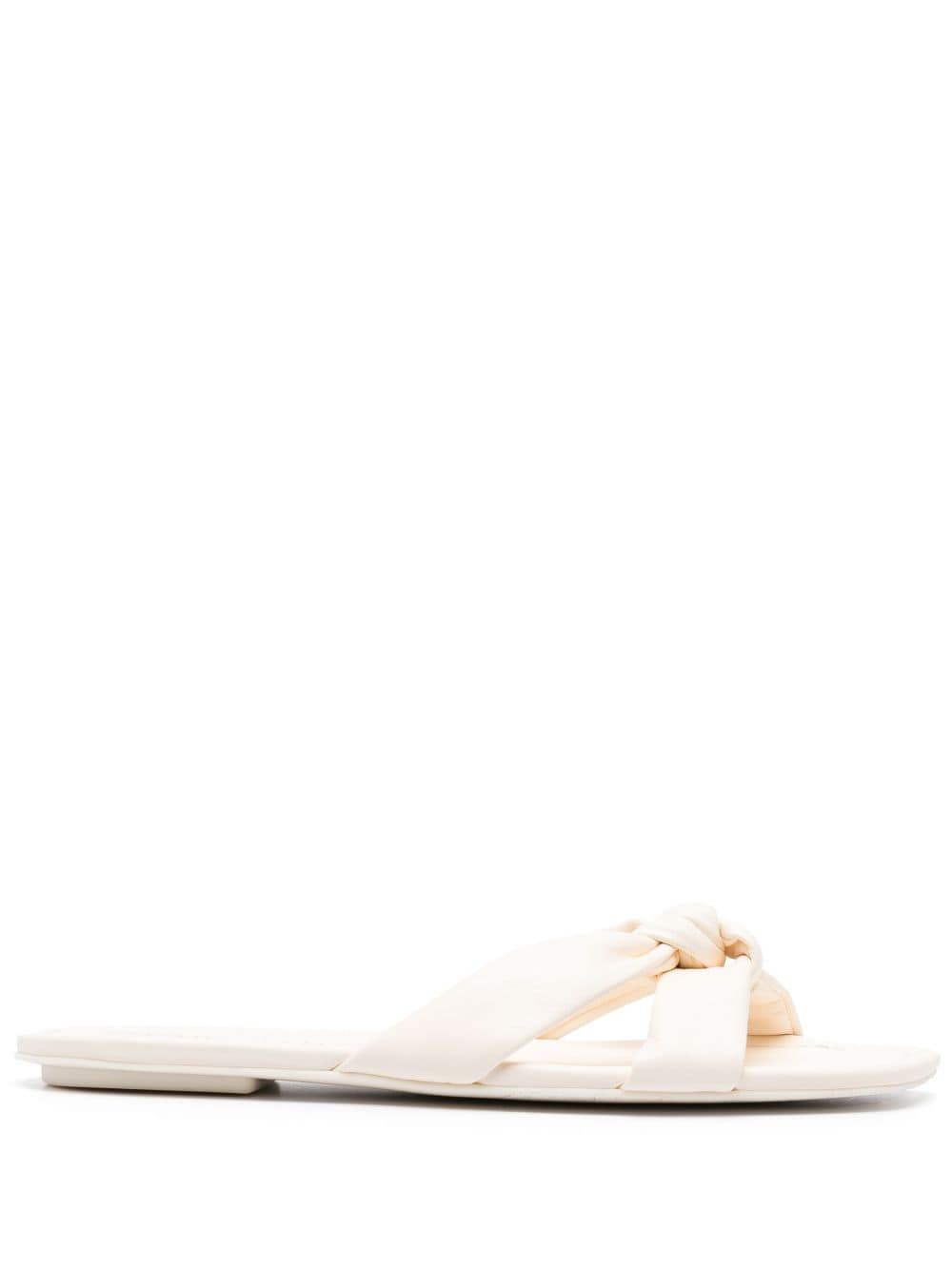 Stuart Weitzman flat-sole leather mules - White von Stuart Weitzman