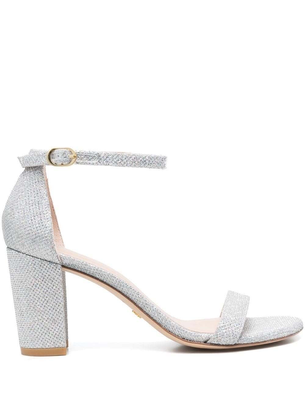 Stuart Weitzman glitter 90mm sandals - Silver von Stuart Weitzman