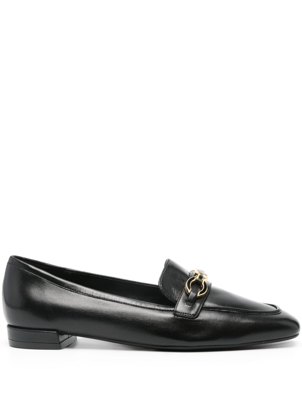 Stuart Weitzman logo-plaque leather loafers - Black von Stuart Weitzman