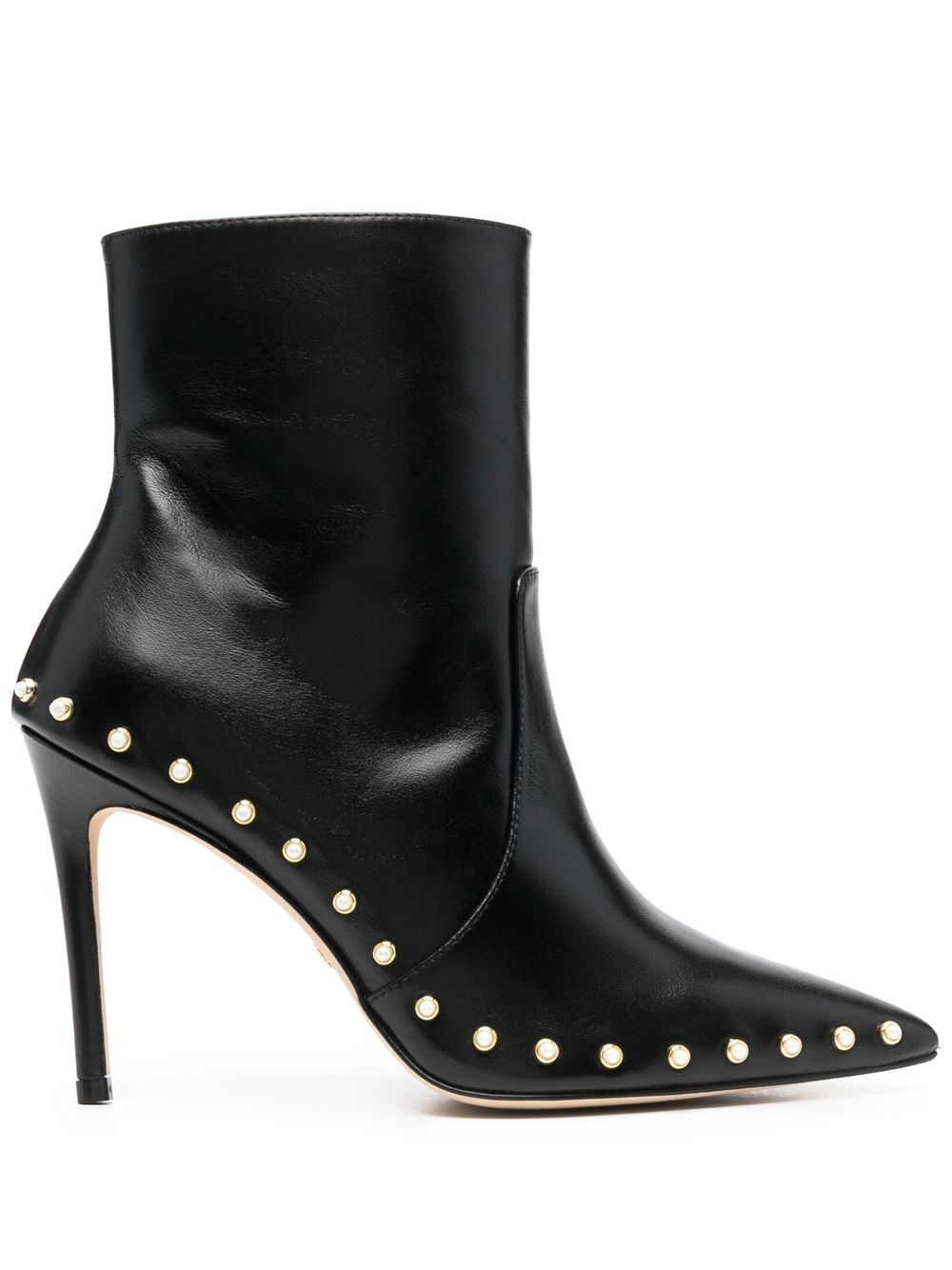 Stuart Weitzman pearl-detail 110mm leather boots - Black von Stuart Weitzman