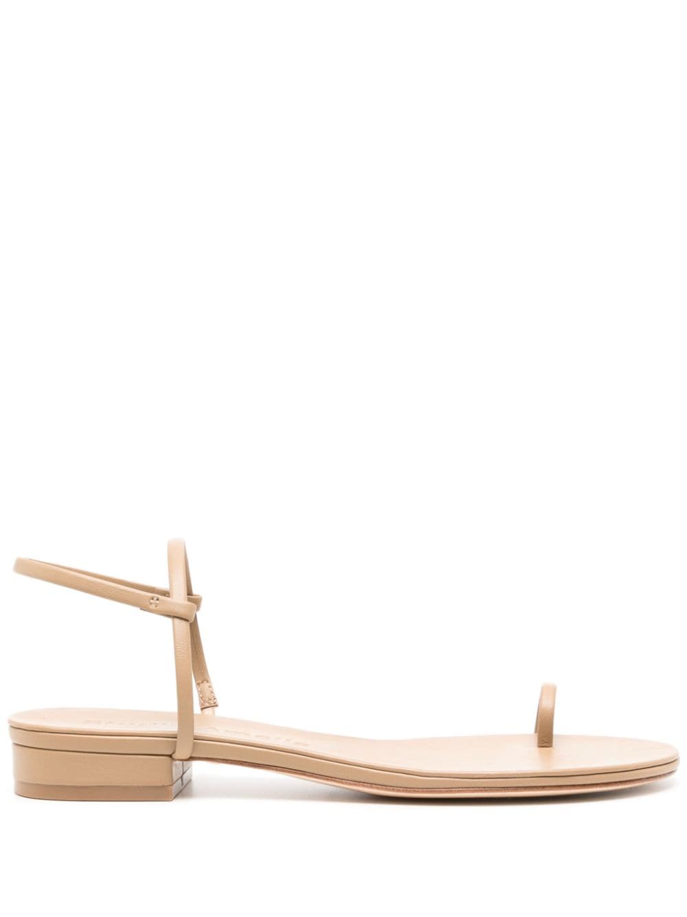 Studio Amelia Edith flat leather sandals - Neutrals von Studio Amelia