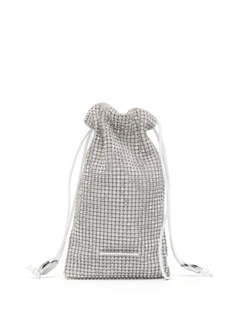 Studio Amelia Pebble crystal-embellished pouch crossbody bag - Silver von Studio Amelia