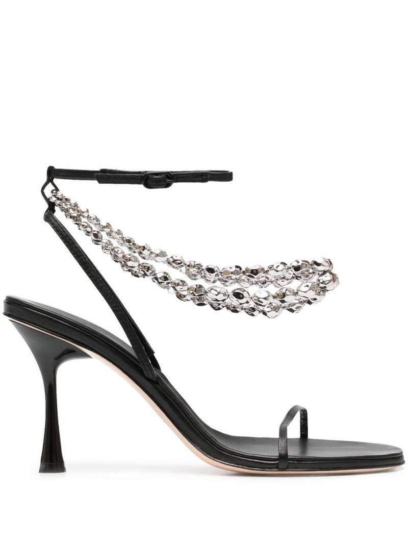 Studio Amelia Trinket 100mm leather sandals - Black von Studio Amelia