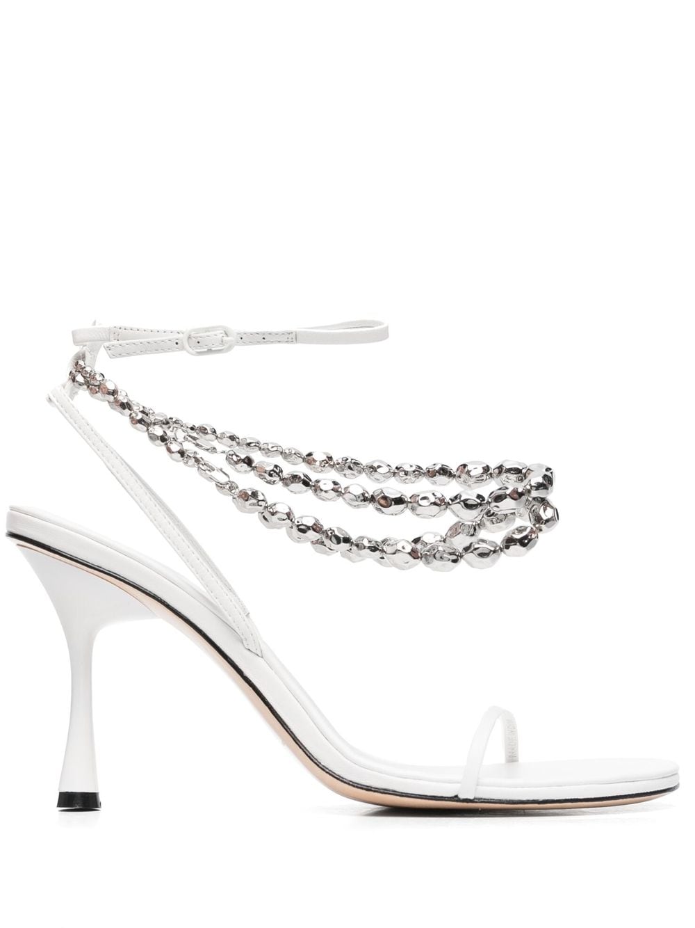 Studio Amelia Trinket 100mm leather sandals - White von Studio Amelia