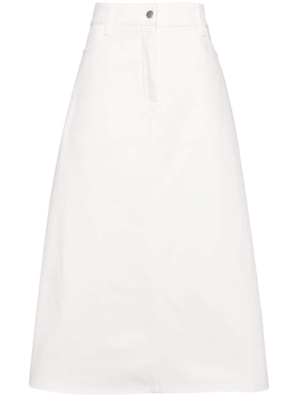 Studio Nicholson Baringo denim midi skirt - White von Studio Nicholson