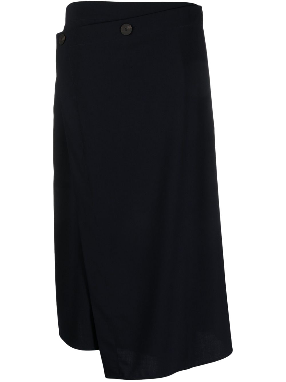 Studio Nicholson Chilka felt-finish asymmetric skirt - Blue von Studio Nicholson