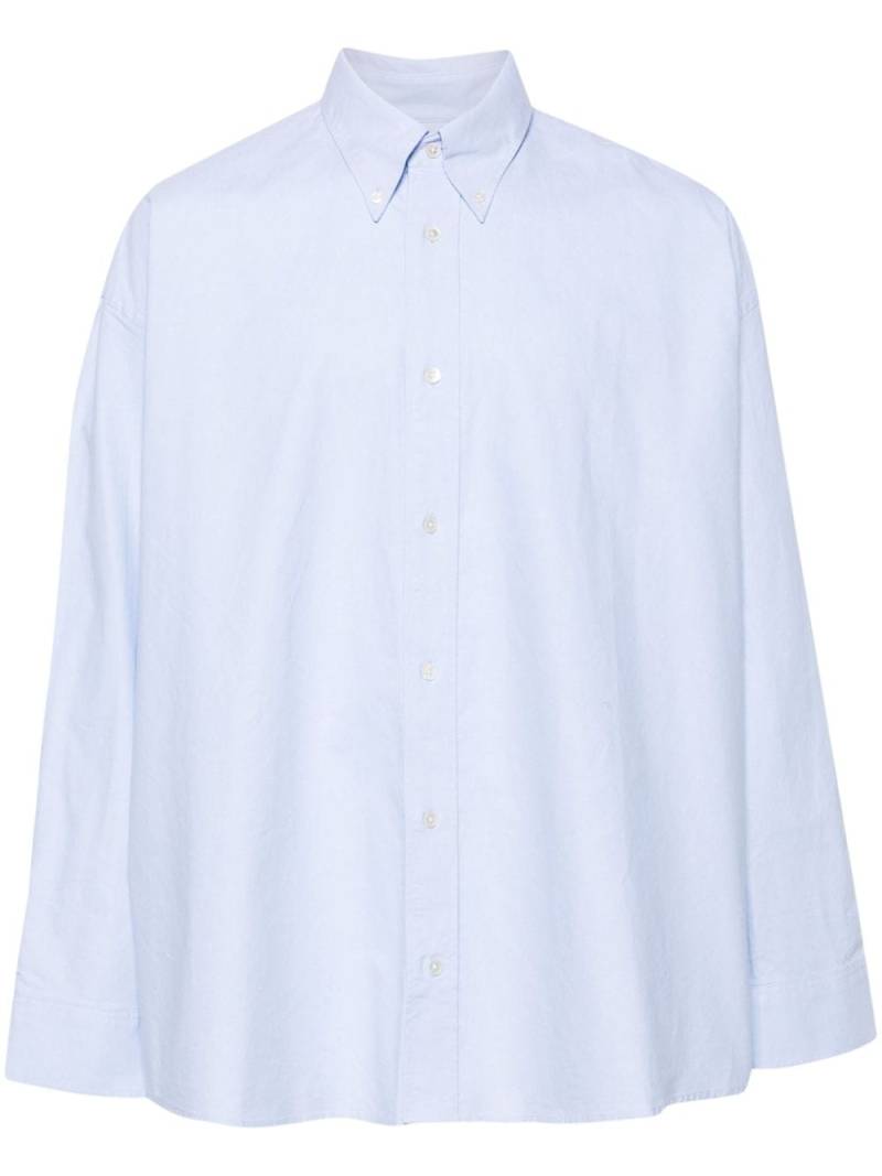 Studio Nicholson button-down collar cotton shirt - Blue von Studio Nicholson