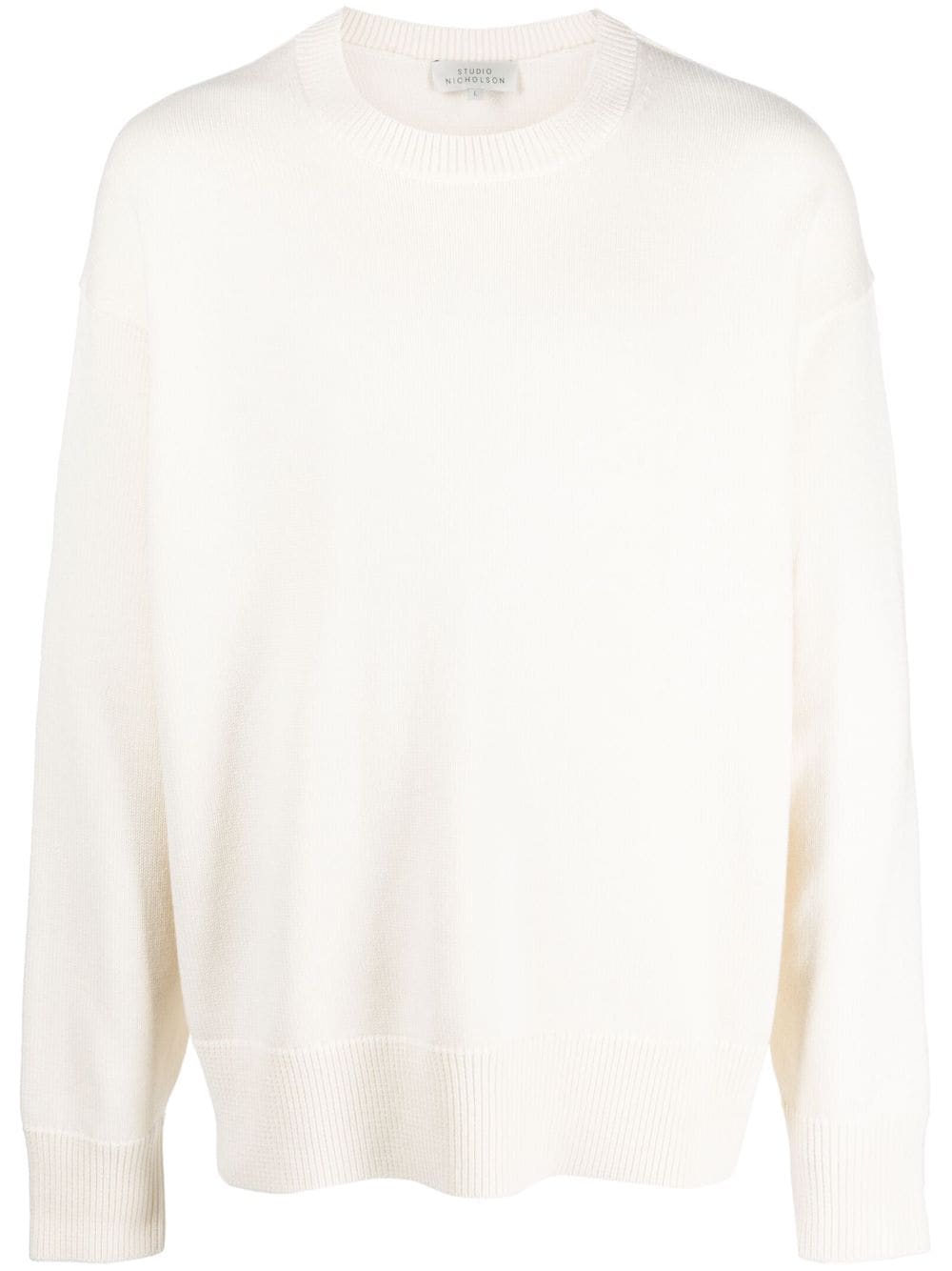 Studio Nicholson crew-neck merino-cotton jumper - White von Studio Nicholson