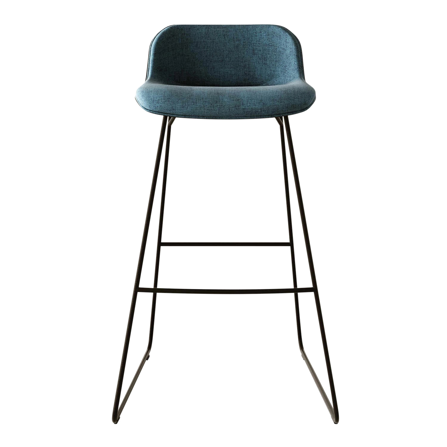 Q5 Barhocker, Bezug stoff kvadrat, re-wool 198, Sitzschale hohe sitzschale von Studio by Mobimex