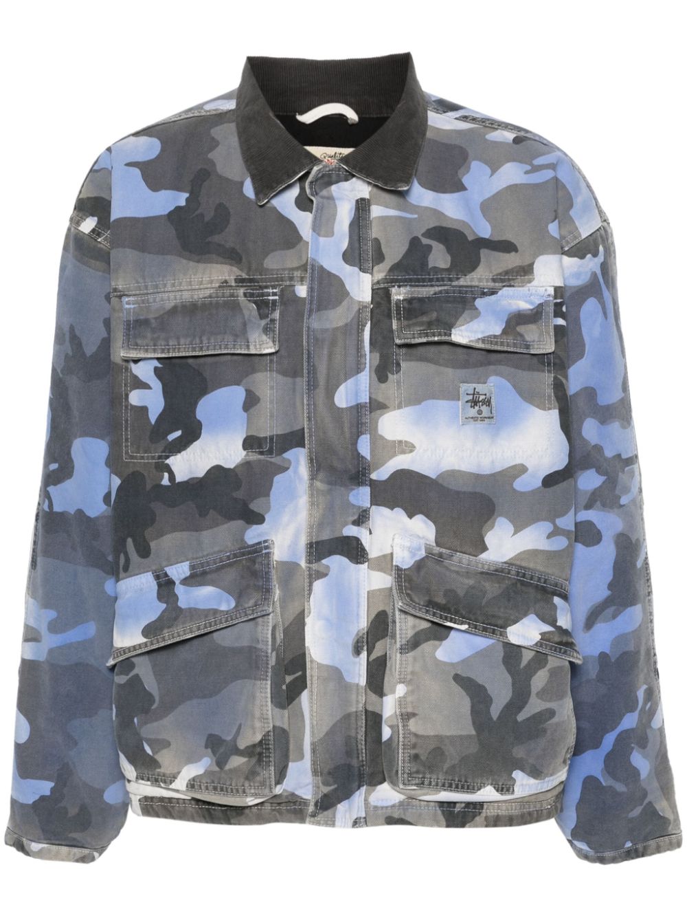 Stüssy camouflage-pattern jacket - Blue von Stüssy
