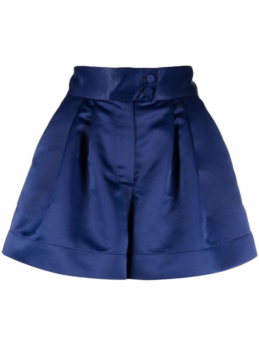 STYLAND high-waisted satin shorts - Blue von STYLAND