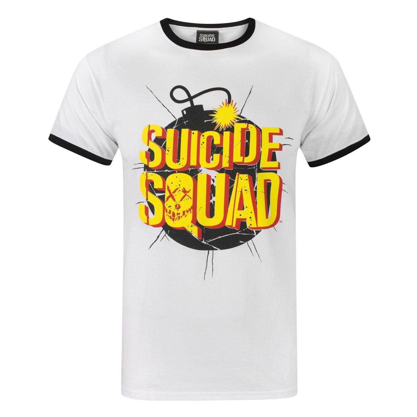 Erwachsene Exploding Bomb Tshirt Damen Weiss L von Suicide Squad